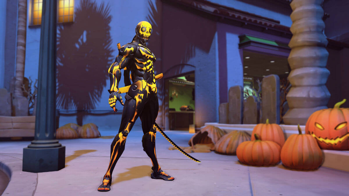 overwatch halloween 2021 skin skeleton genji